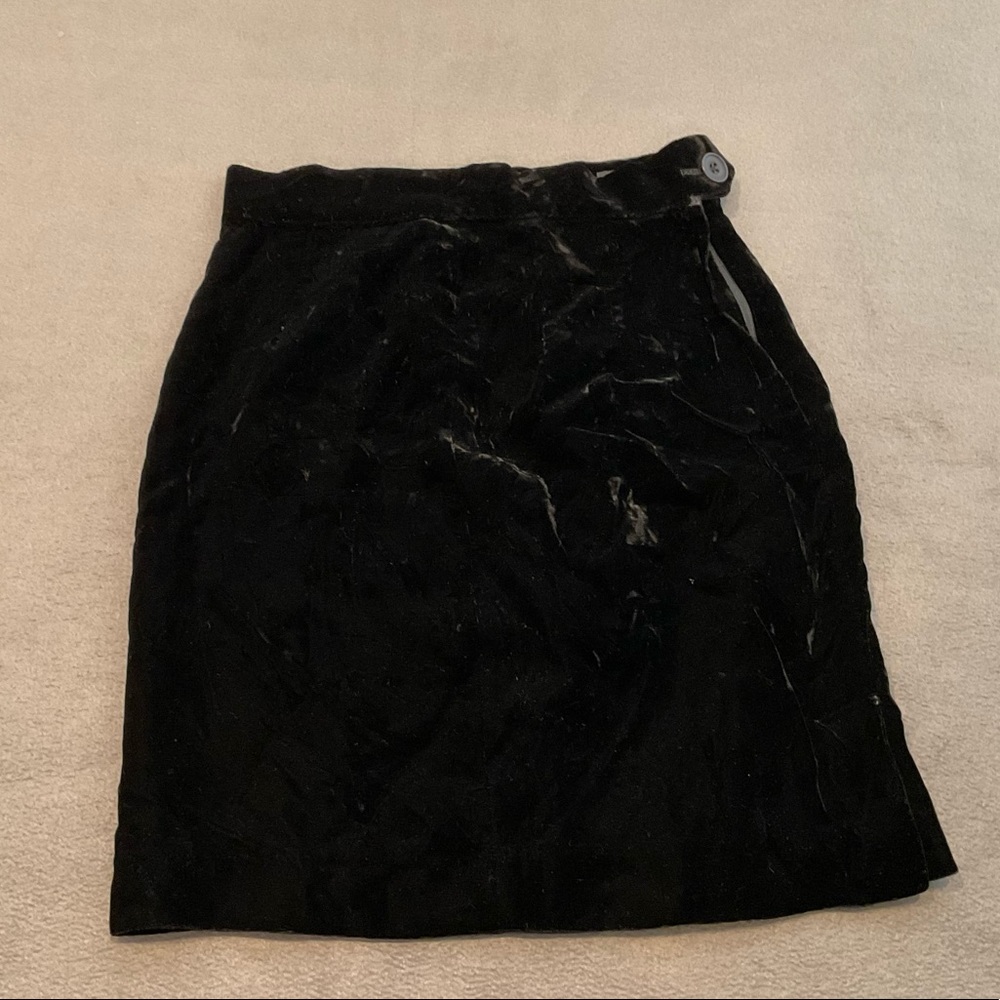 Velvet mini skirt from Banana Republic